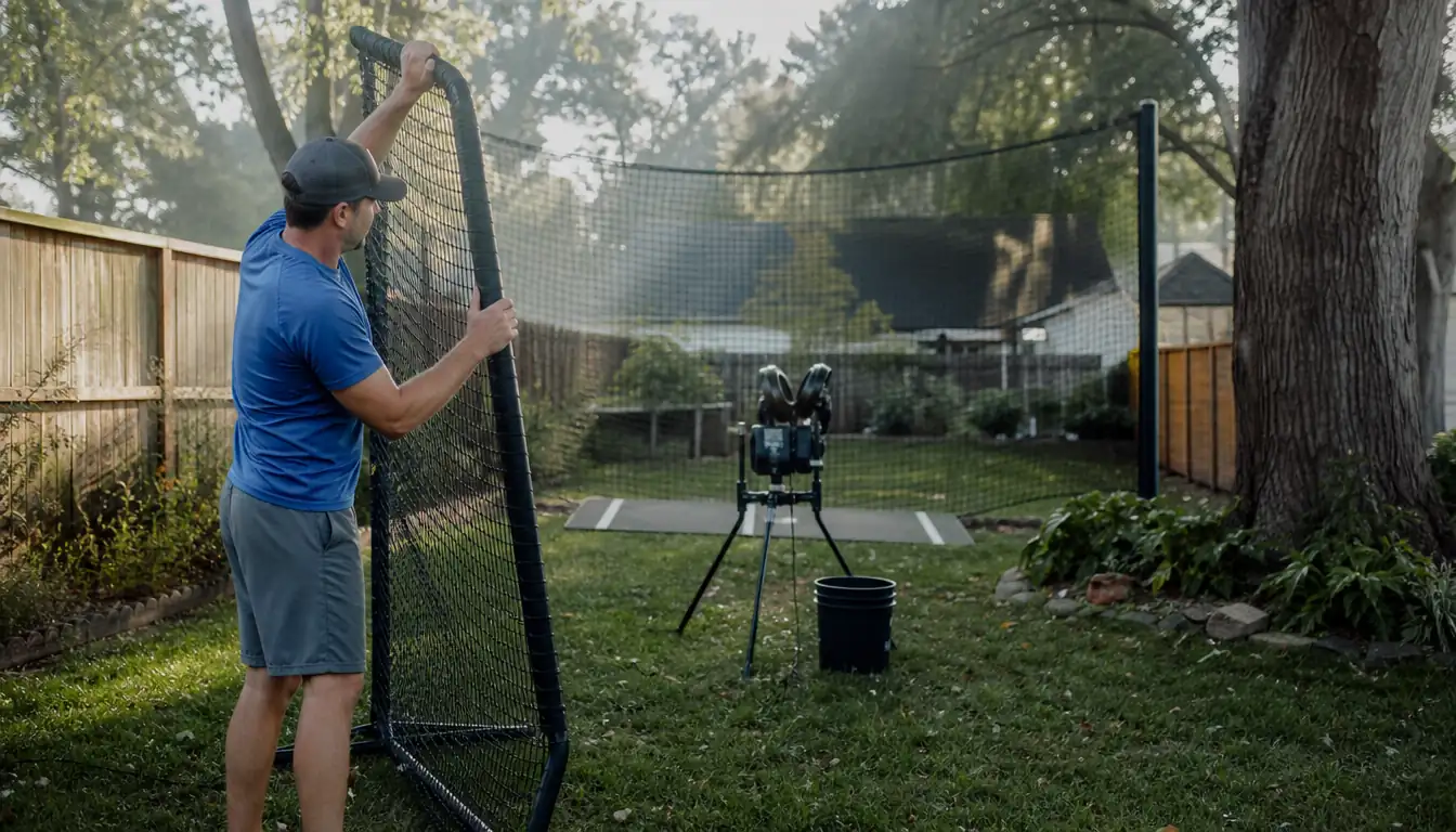 How to Set Up a Backyard Pitching Machine Safely